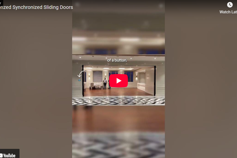 Synchronized Motorized Sliding Door Mechanism