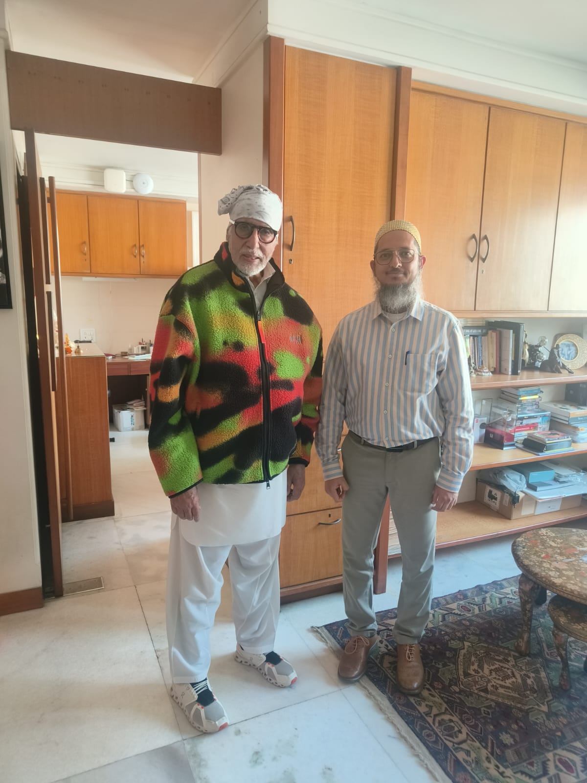 Digital door lock installation by Elegant Spaces for Shri Amitabh Bachchan
